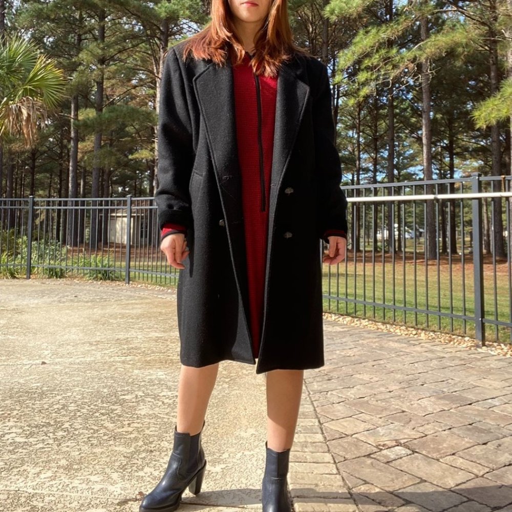 GOTH MEETS MODERNIST BOXY COTTON COAT